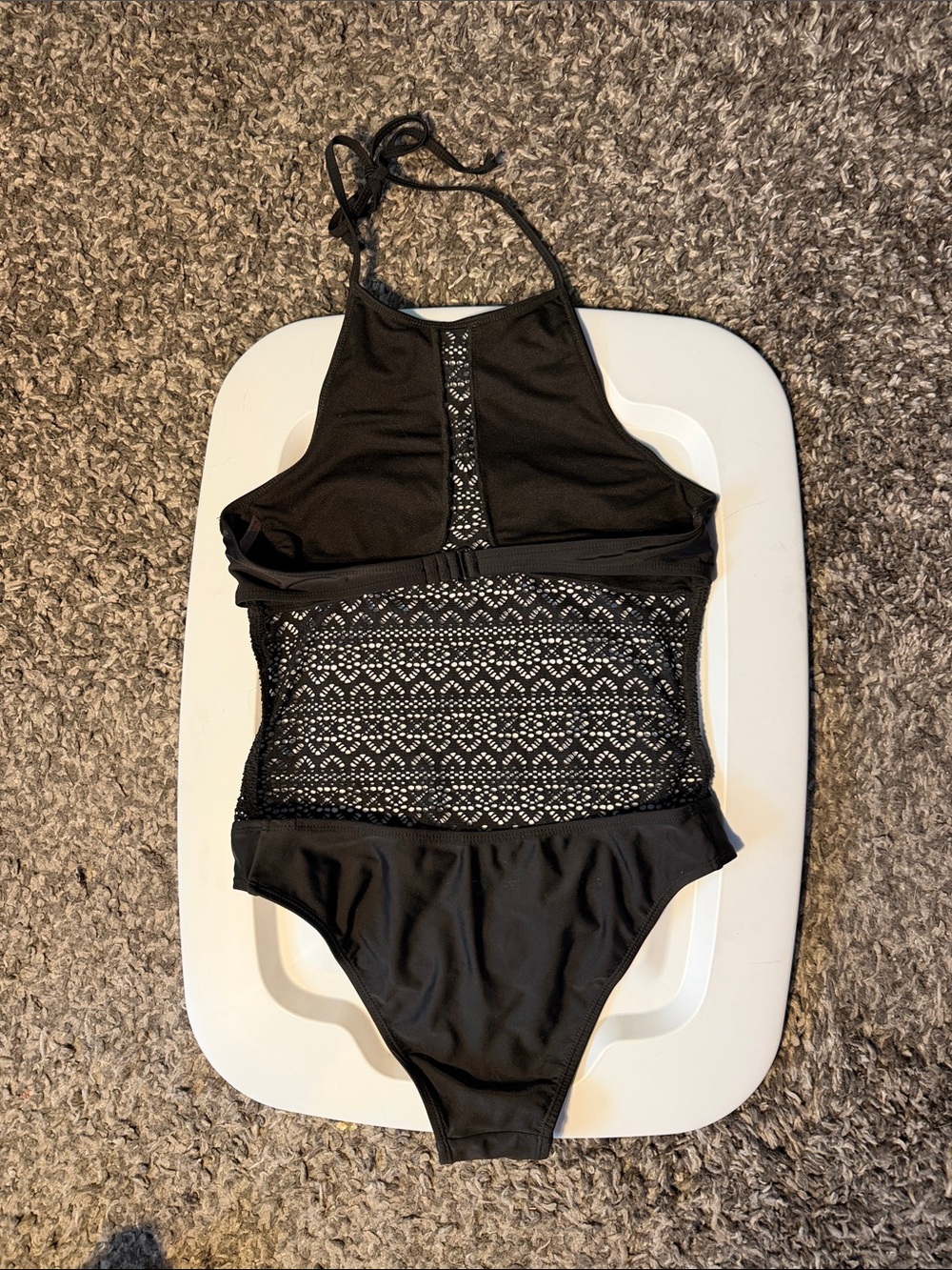 Ardene Black Lace One-Piece Swimsuit